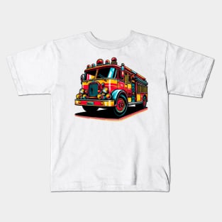 Fire Truck Kids T-Shirt